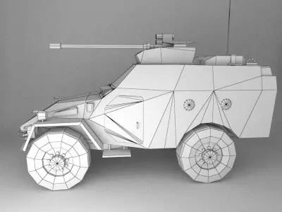APC Army Tab Low Poly Low-poly 3D model