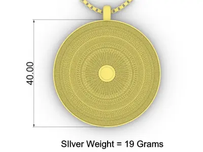 African meddallion Design pendant coin 3D print model