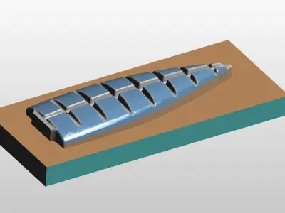 Toy Yacht  Injection mold CNC machining Free 3D model