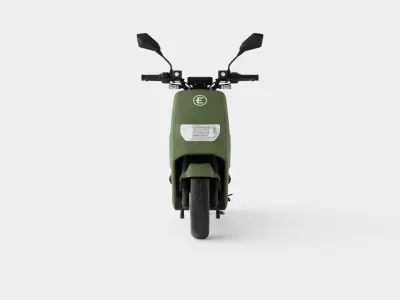 Matte Green Scooter Low-poly 3D model