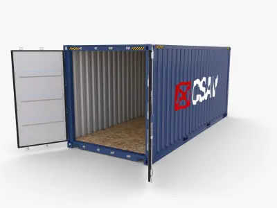 20ft Shipping Container CSAV v2 3D model