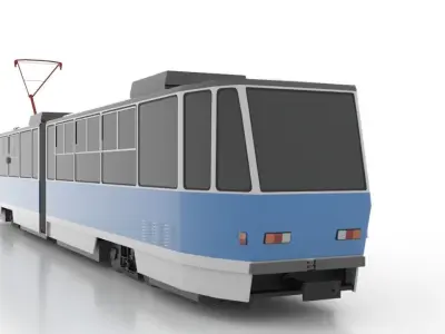 Tatra KT4tYU Low Low-poly 3D model