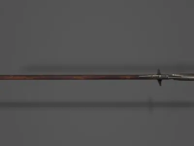 Medieval Spear Game-ready Low-poly 3D model