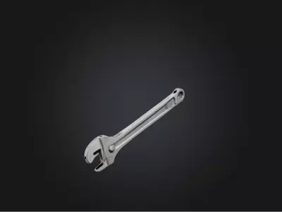 Wrench Low-poly 3D model shop
