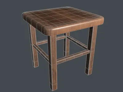 Chair Grunderzeit Classical Style 02 Low-poly 3D model