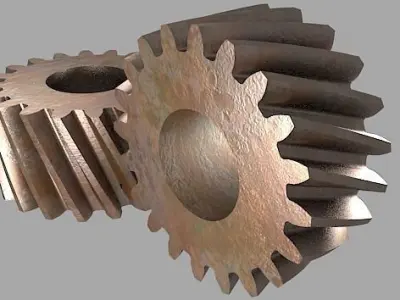 gear animated Free low-poly 3D model