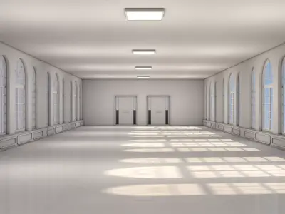 Church Interior Hall 3D model
