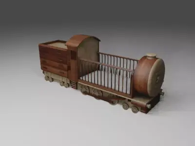 Cradle on train Low-poly 3D model