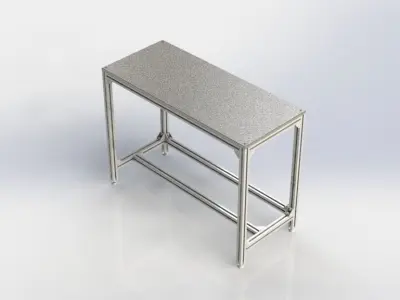 Aluminum Bench - Bancada de Aluminio 3D model