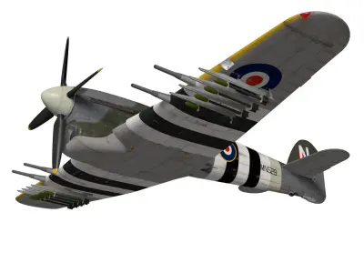 hawker typhoon  MK1b 3D model purchase