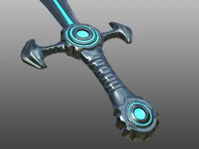 Sci-Fi Sword Low-poly 3D model