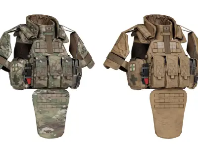WARRIOR ASSAULT DCS PLATE CARRIER VEST V2 Low-poly 3D model