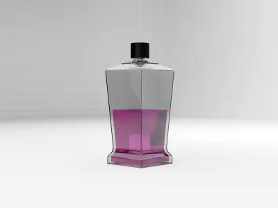 Antique style perfume bottle Low-poly 3D model