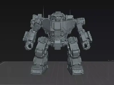 Heavy Military Mech Walker Tank STL 3D Print Robot Model 3D print model