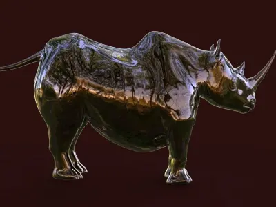 Rhino sculpture Free 3D model