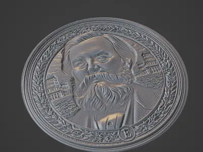 Engels Medallion 3D print model