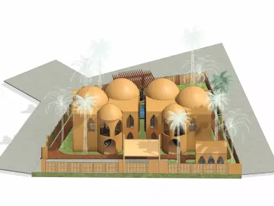 Arabic Siwa Osis style chalet design  3D model