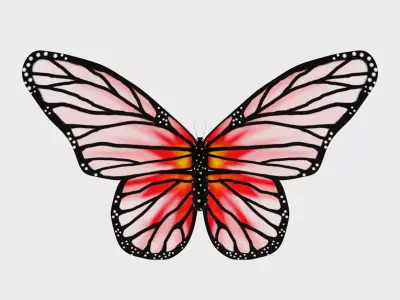 Animated Butterfly 3D model