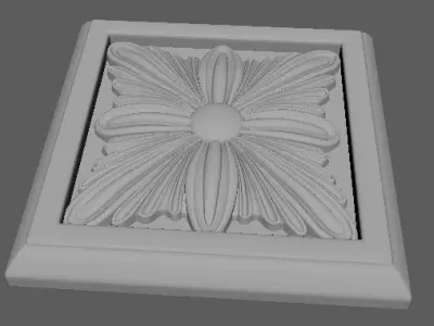 rosette flower 3D model 38