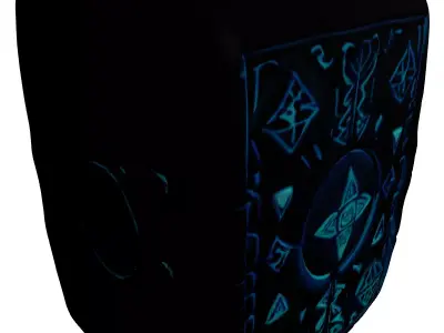Mystic Glowing Rune Block 3D model