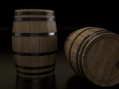 Barrel 3D model 4