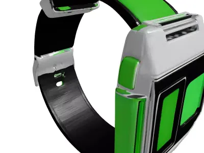 SciFi Futuristic Digital Wristwatch 3D model