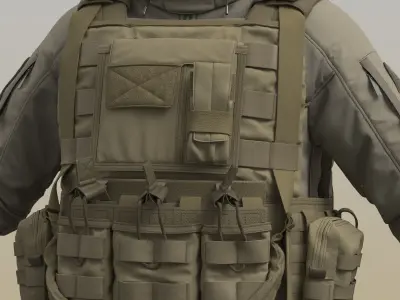 Military vest 3D model