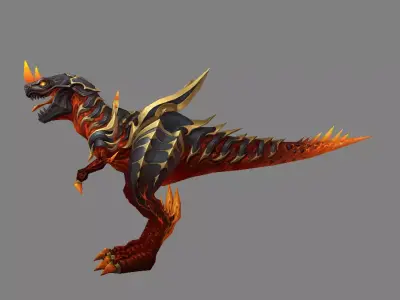 Mount - Dino Type 01 Low-poly 3D model