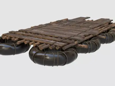 Survival Raft Ver 04 Low-poly 3D model
