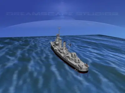 Gleaves Class Destroyer USS Knight DD633 3D model