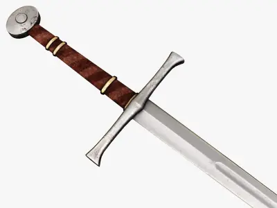 Medieval weapons Low-poly 3D model 15