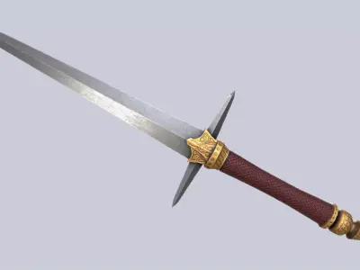 Dagger Low-poly 3D model 3