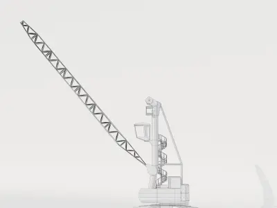 Dock Crane Low-poly 3D model buy