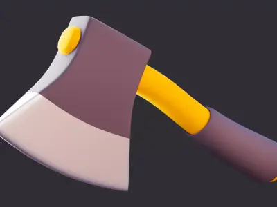 Lowpoly Axe 3D model