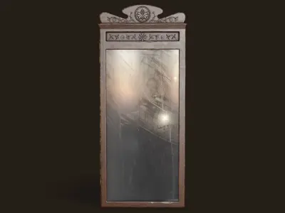 Dirty Mirror - PBR Game Ready Low-poly 3D model