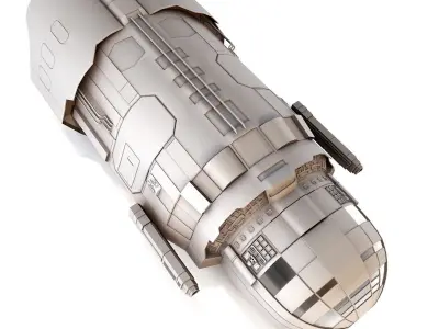 spaceship Free low-poly 3D model