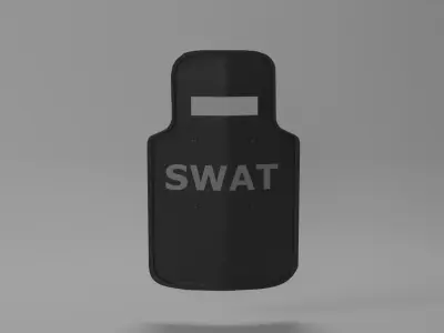 police shield 3D model purchase