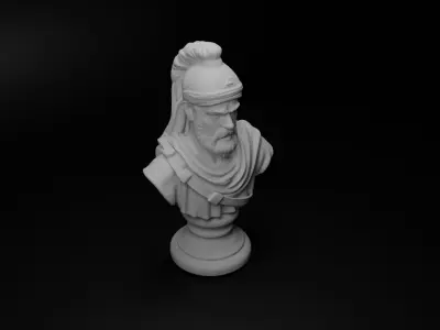 Ottoman Soldier Bust Chess 3D print model get