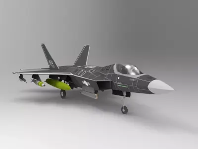 Stealth fighter jet 3D model