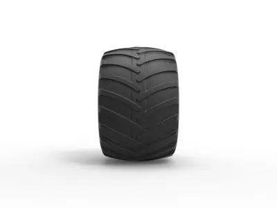 Monster truck tire Scale 1 to 25 3D print model