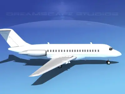 Douglas DC-9-20 Unmarked 2 3D model