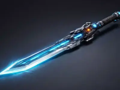 Cyberpunk Plasma Blade 3D model