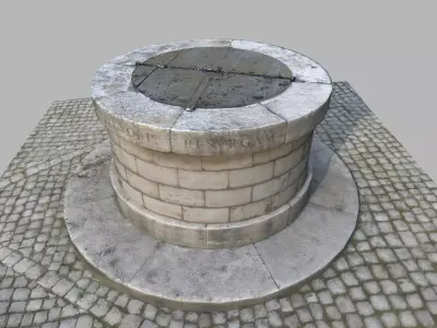 Water well Low-poly 3D model shop