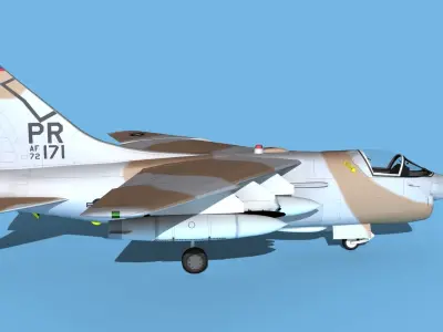 Chance Vought A-7E Corsair II V14 PR ANG 3D model