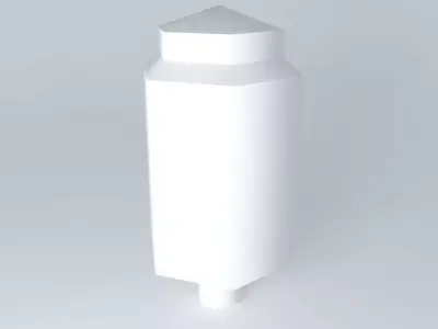 Modern steel bin Free 3D model