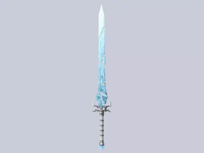 Ice blade Low-poly 3D model