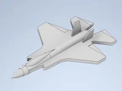 f-35 inspired fighter jet model toy 3D print model