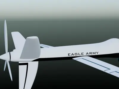 Drone Low-poly 3D model 2