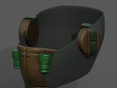 Gas mask respirator respirator military combat 3d  Low-poly 3D model