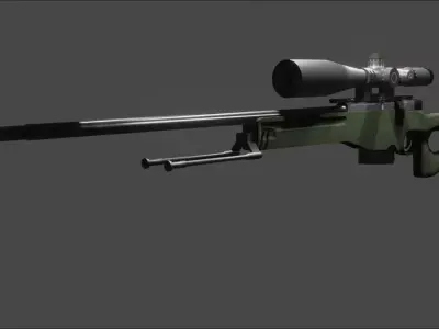 AWM sniper Free low-poly 3D model